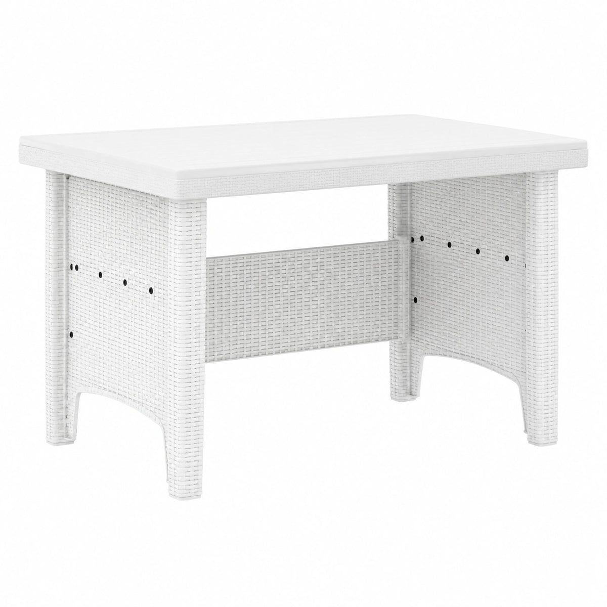 Salon de jardin, coloris blanc, 5 pièces, pour la terrasse ou le jardin