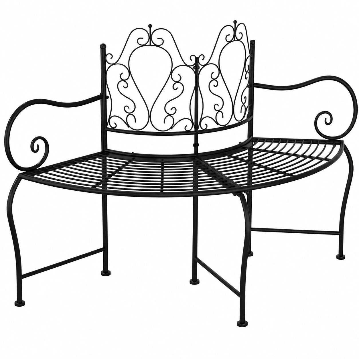Banc, en acier, coloris noir, pour les espaces de vie