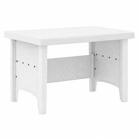 Salon de jardin, coloris blanc, 5 pièces, pour la terrasse ou le jardin