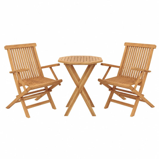 Salon de jardin, avec 2 chaises, pliable, 3 pièces, 60 x 60 cm, pour la terrasse ou le jardin