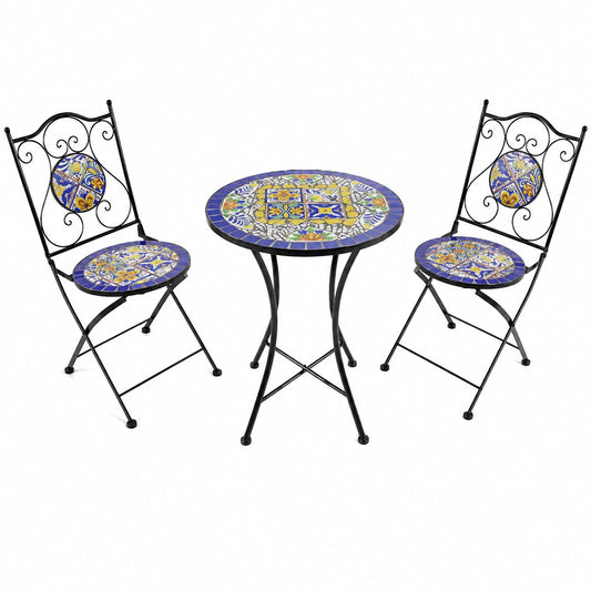 Table, coloris bleu et jaune, pour les espaces de vie